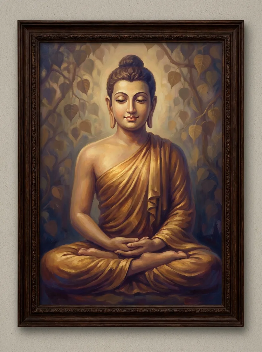 Framed portrait of the Buddha