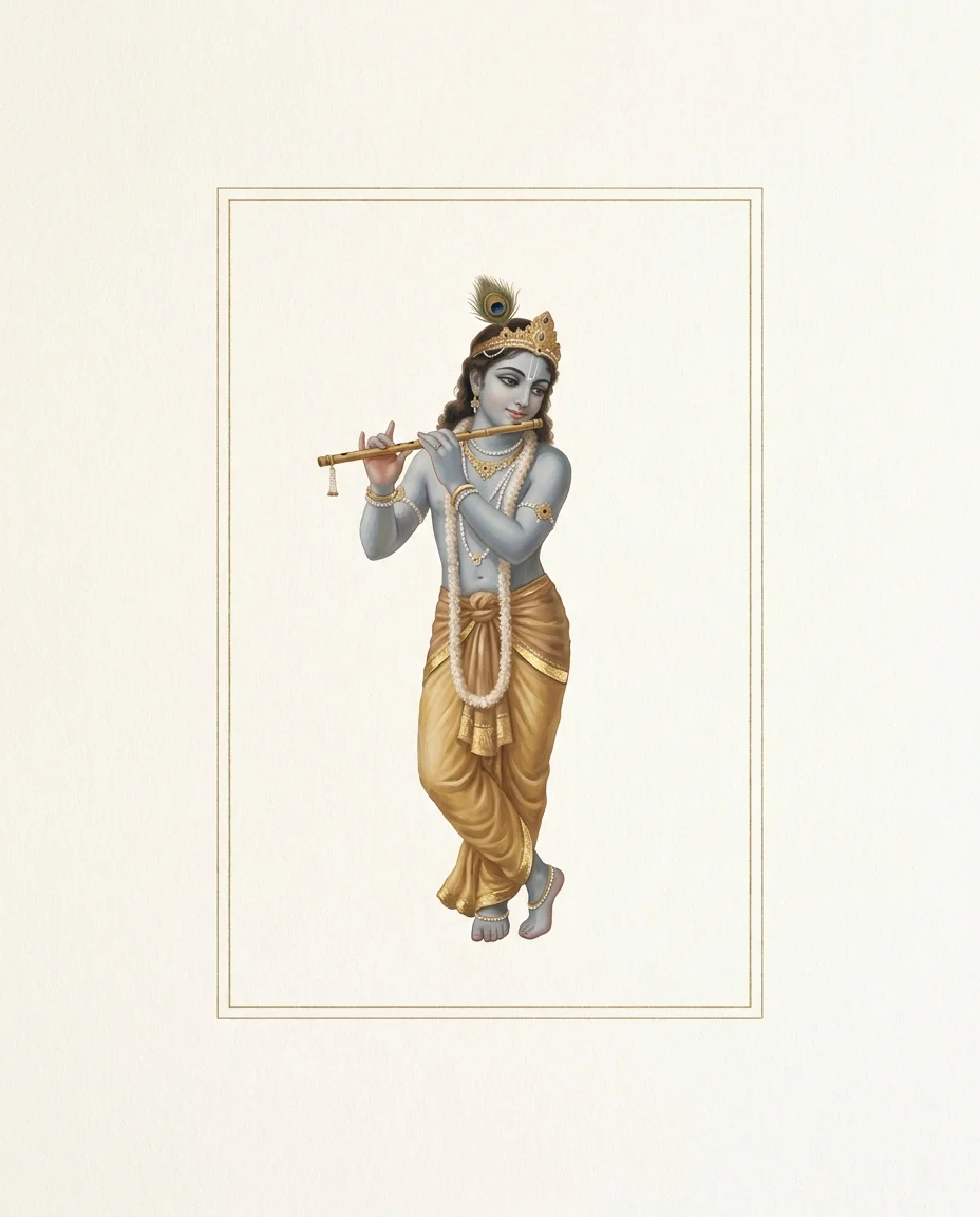 Ivory Edition — Lord Krishna minimal art