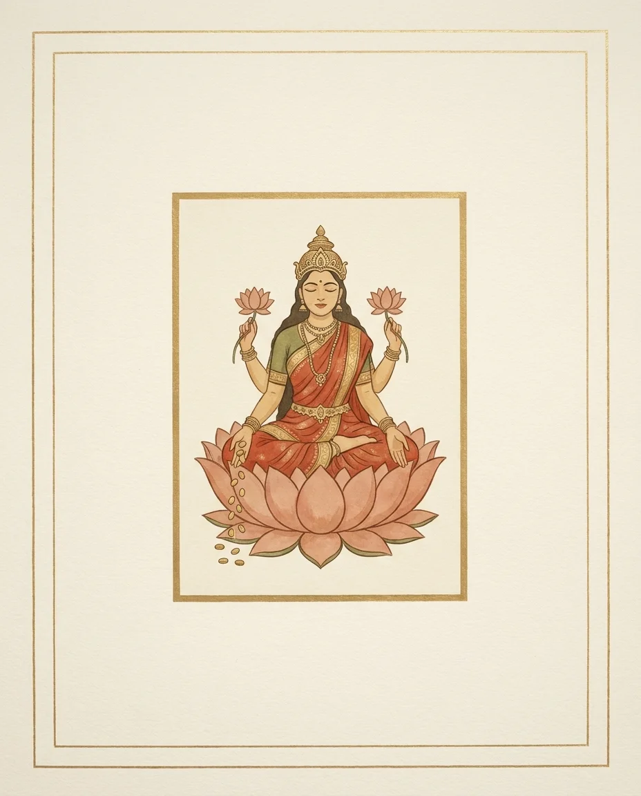 Ivory Edition — Goddess Lakshmi minimal art